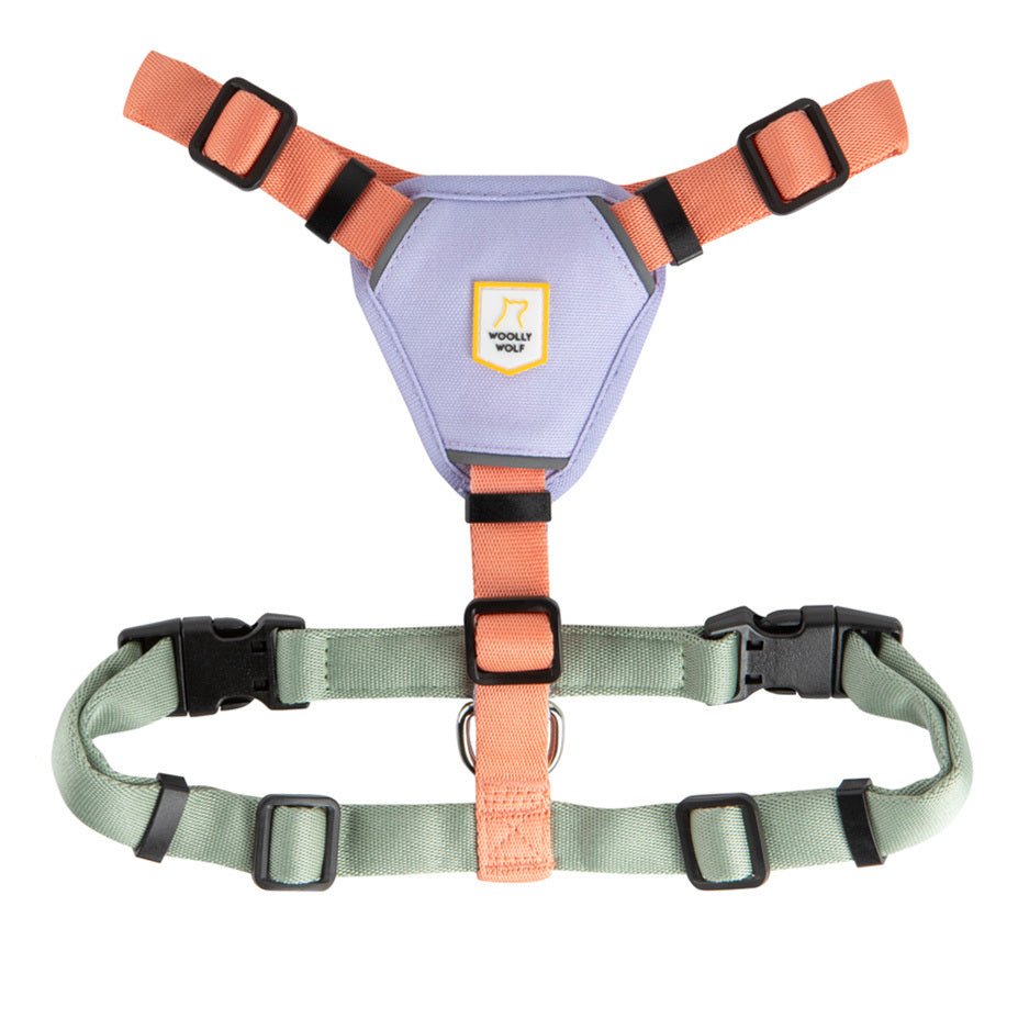 Color Block Harness: 5-Point Adjustable Support - Woolly Wolf