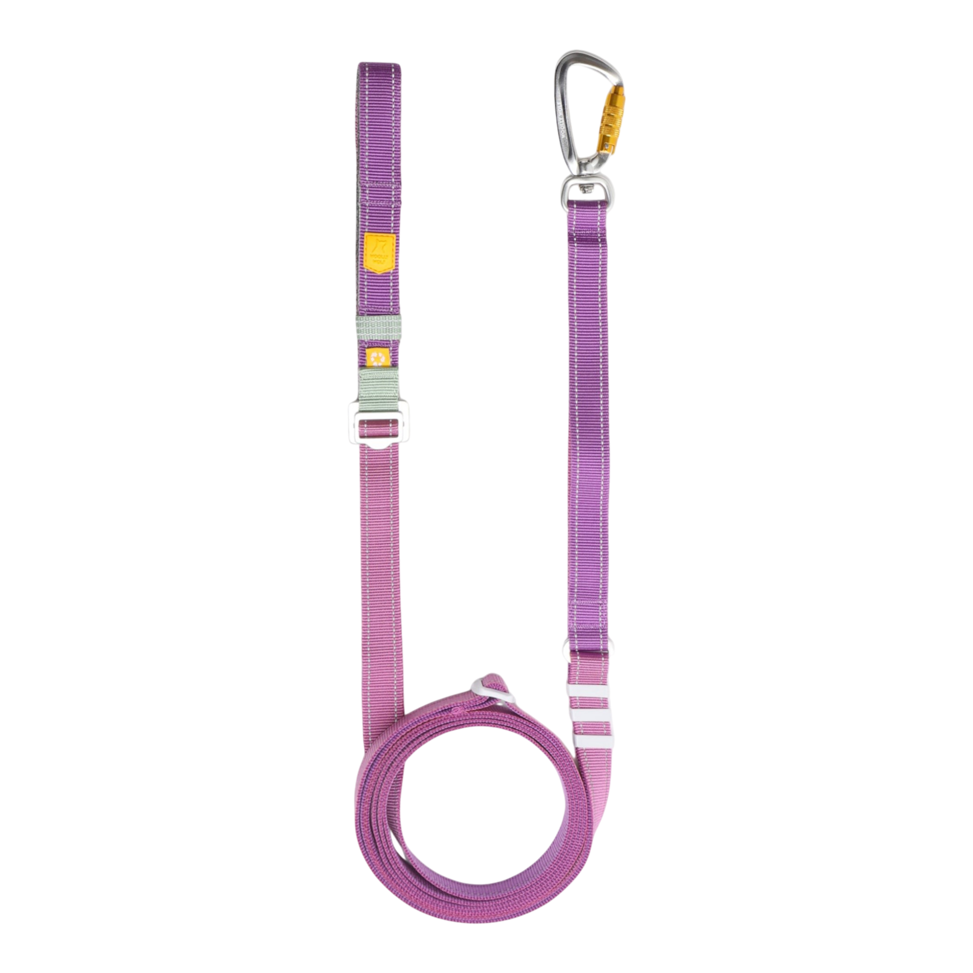 Mauve Dog Leash: Color Block, Multi-Use, Adjustable Length
