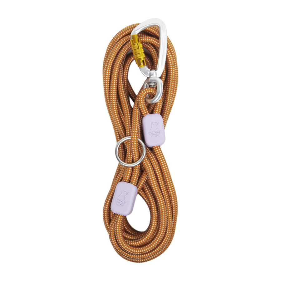 Long Rope Leash Terracotta Woolly Wolf