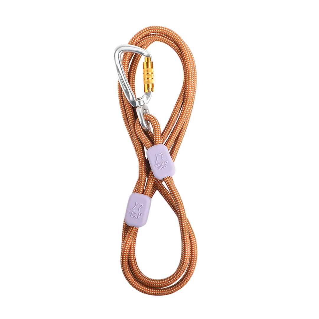 Woolly Wolf Rope Leash Thin - Terracotta Mix